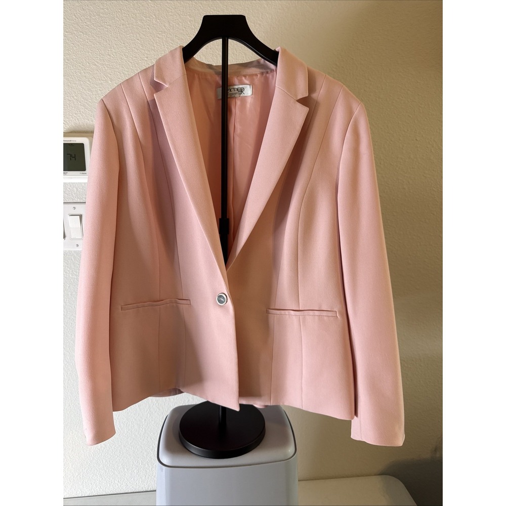 Kasper Women's Suit Jacket Pink Lined Plus Size 18W
